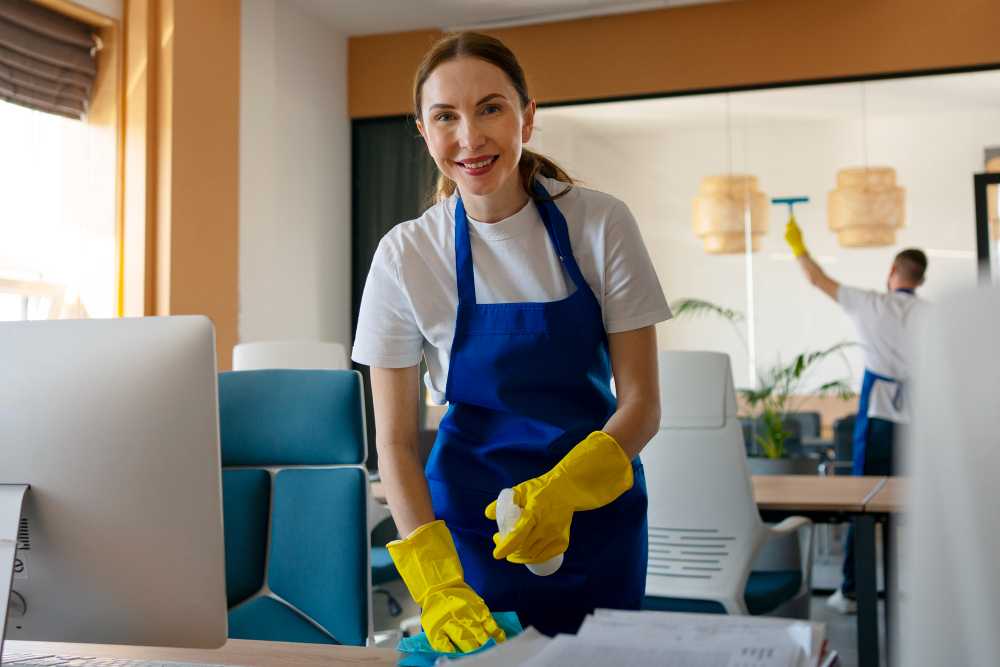 Professional cleaning team