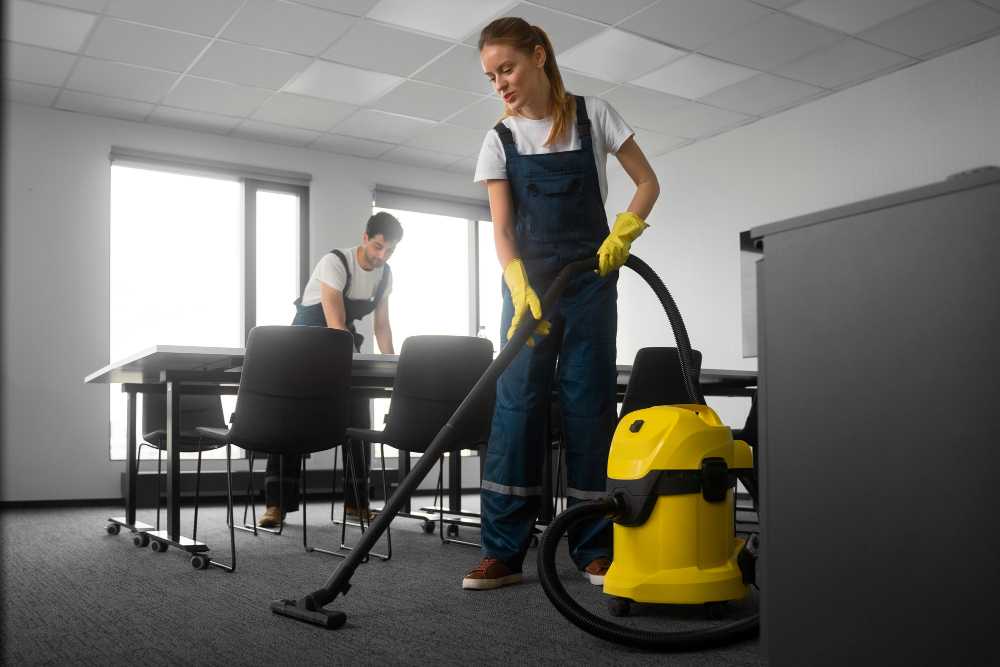Professional cleaning team