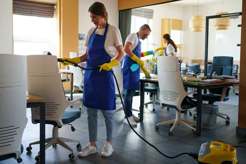 Professional cleaning team
